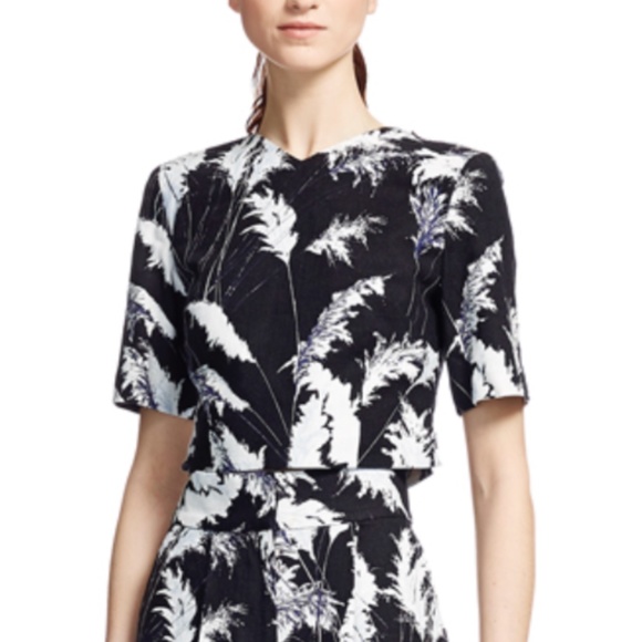 WHISTLES pari print linen crop top, US 4-6, NWT - Picture 6 of 10